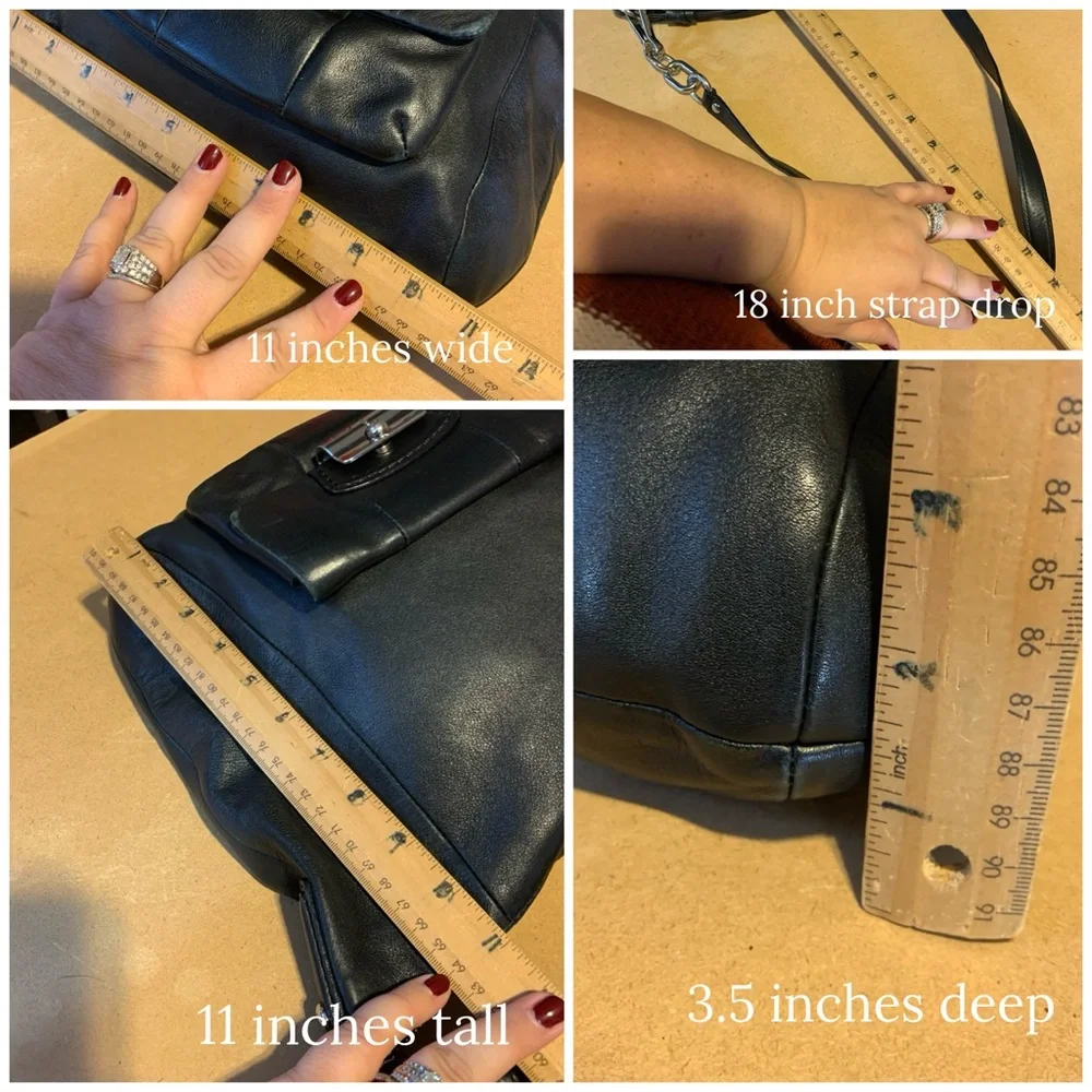 COACH “KRISTIN” BLACK LEATHER 14783 SHOULDER BAG